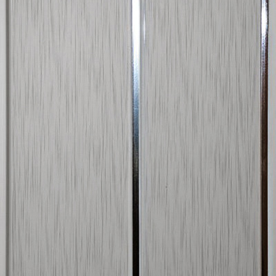 Вагонка ПВХ лак Софитто 2 Хром штрих серый 0,08х0,20х3м (МастерДек)