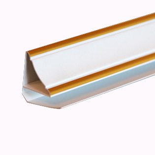 Плинтус ПВХ "Золото" 3м лёд (уп.20шт.) (МастерДек)