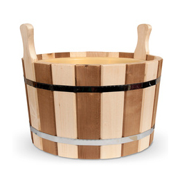 Ушат-шайка 10л.с пласт. вставкой ЗЕБРА (Липа)