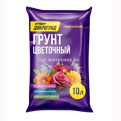 Грунт д/цветов 10л Доброгряд  Агробалт