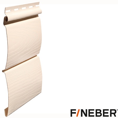 Сайдинг FineBer BlockHouse Слоновая кость 3,66х0,232 (12шт/уп)