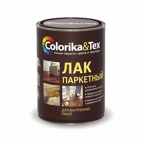 Лак паркетный алкидно-уретан Colorika & Tex глянцевый 2,7 кг