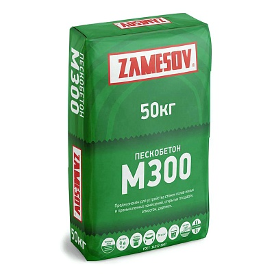 Сухая смесь М300 пескобетон "ZAMESOV" 50 кг