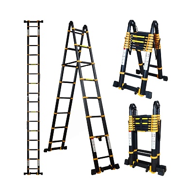 Телескопическая лестница двойная из алюм. (2,1 м/ 4,2 м)