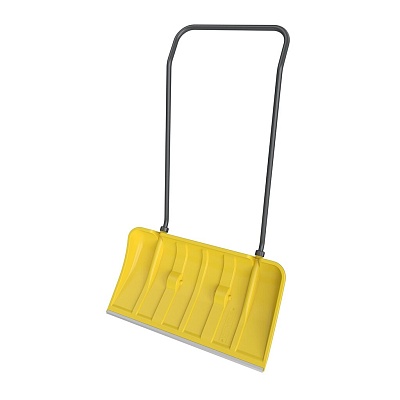 <328607> Скрепер для снега ПВХ, алюм план, 796х440х1336мм, чер сталь, колес, Цикл