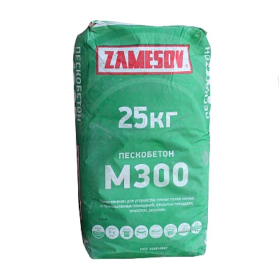 ПЕСКОБЕТОН "ZAMESOV" М-300 (25 КГ)