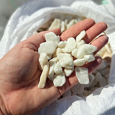 Галтованный мрамор "белый" фр. 10-20 мм