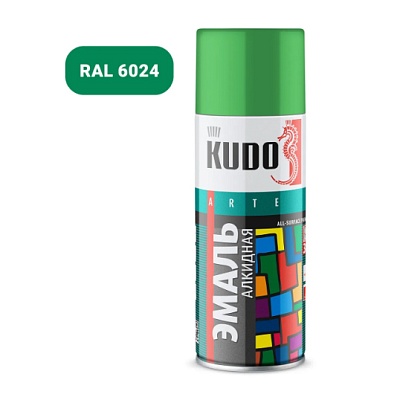 KU-1006 Эмаль унив. светло-зеленая 520 мл, KUDO