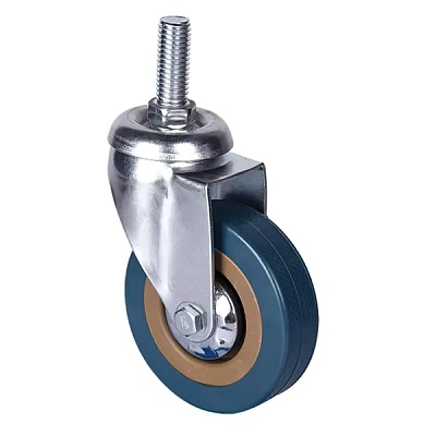 Колесо серая резина болтовое крепление (М10) 75мм (SCTG933) 3062075