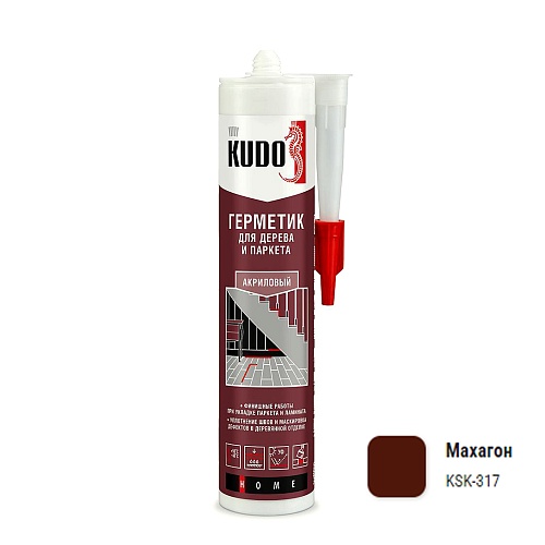 Герметик акриловый для дерева и паркета KUDO Махагон 280мл KSK-317