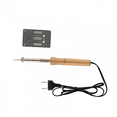 <913101> Паяльник с ручкой из дерева, 30Вт, 220В/ Sparta