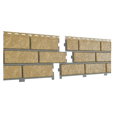 Сайдинг (ПВХ) "Стоун-Хаус" 3,025*0,23 кирпич песочный с декор швом (ЮП)