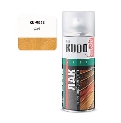 KU-9043 Лак тонир. д/дерева акрил.универ."Дуб" 520 мл, KUDO