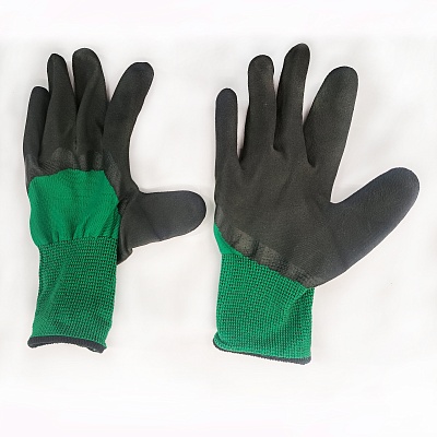 Перчатки нейлон ЗЕЛЕНЫЕ вспененное облитие 3/4