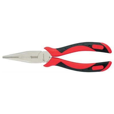 <17138> Прямые длинногубцы  "Matrix" 200мм никель, изол.ручки