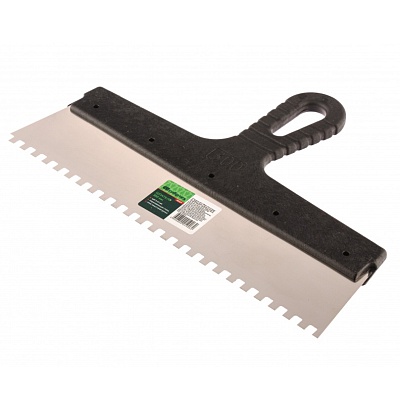 <85467> Шпатель из нерж. стали, 300 мм, зуб 6х6/СИБРТЕХ