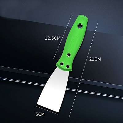 Шпатель из нерж. стали, 2", зеленая ручка