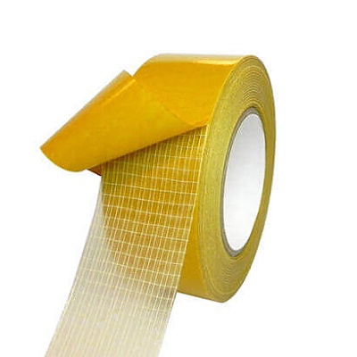 Скотч 38х25, 2х сторонний/основа-ткань/Klebebander