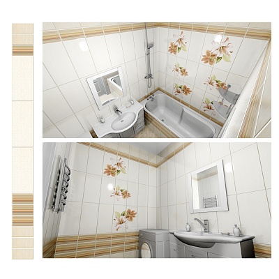 3D панель ПВХ Novita (добор) Катарина 2700*250*9мм 12шт