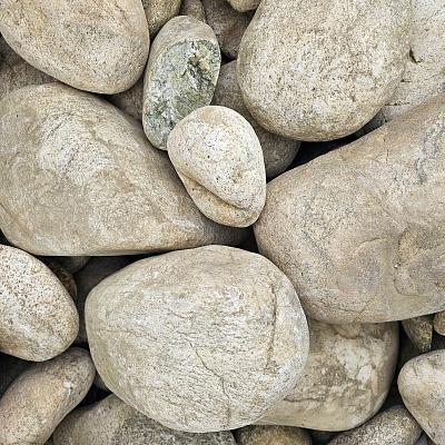 Галька речная "картошка белая" фр. 100-200 мм