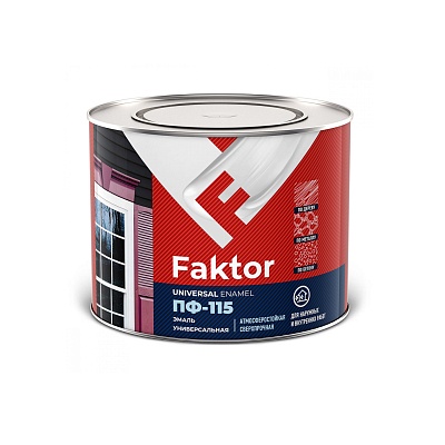 Faktor ПФ-115 синяя 0,8кг эмаль алкидная атмосферостойкая