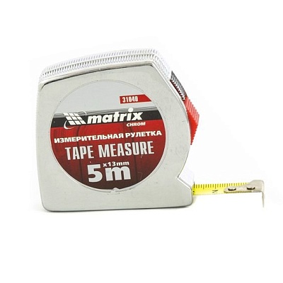 <31040> Рулетка "Matrix" 5мх13мм карманная хром.корпус