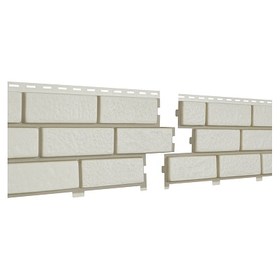 Сайдинг (ПВХ) "Стоун-Хаус" 3,025*0,23 кирпич белый с декор швом (ЮП)