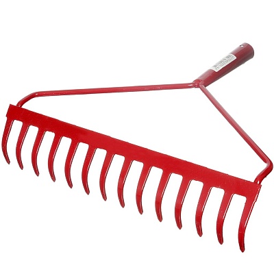 <232785>Грабли прямые садовые, 14 зуб без черенка (Инструм-Агро)