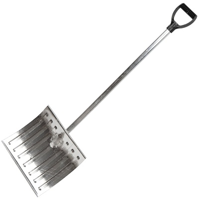 <408715> Лопата для снега алюминий, 428х375мм, чер. алюм, толщина 1,5мм