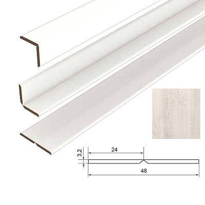 Уголок универсальный МДФ Дуб Арктик 25х25х2620