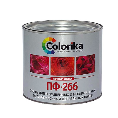 Эмаль ПФ-266 "Colorika" красно-коричневая 2.7 кг