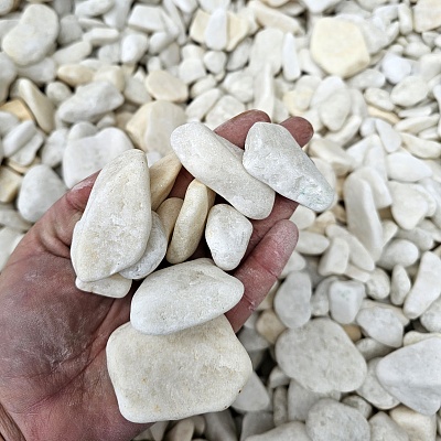 Галтованный мрамор "белый" фр. 20-40 мм