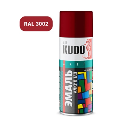 KU-10042 Эмаль унив. темно-красная 520 мл, KUDO