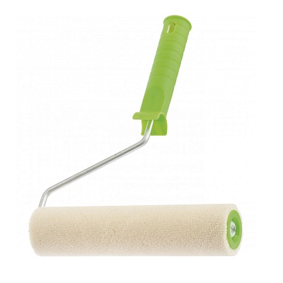 <80132>Валик " ВЕЛЮР " с ручкой, 100мм, ворс 2 мм, D - 36 мм