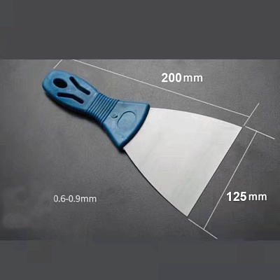 Шпатель из нерж. стали, 5", синяя пласт. ручка