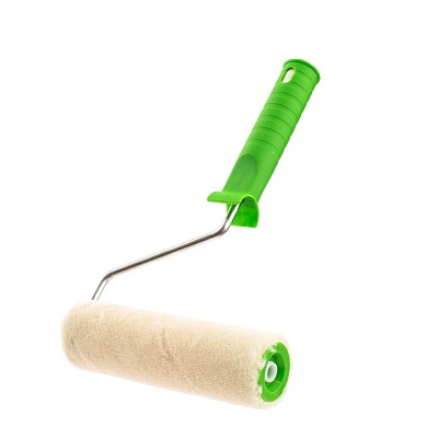 <80133>Валик " ВЕЛЮР " с ручкой, 140мм, ворс 2 мм, D - 36 мм