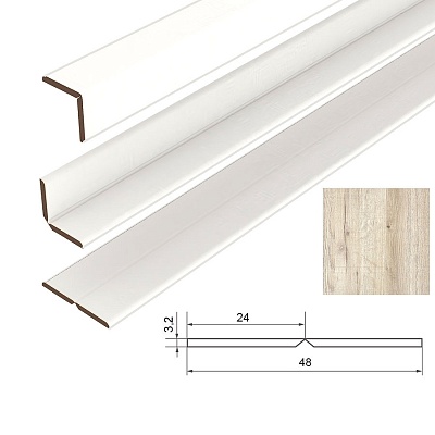 Уголок универсальный МДФ СОЮЗ "Классик" Орех Пекан Светлый 25х25х2600