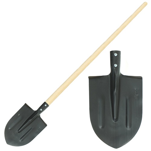 <61460> Лопата штык.  205х275х1400мм,  с/чер. Россия