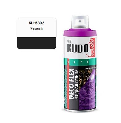 KU-5302 Краска для декор. работ (жидкая резина) черная 520 м