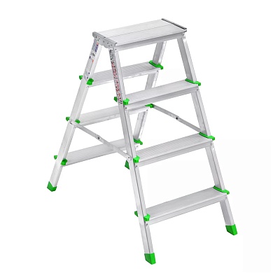 3104 Стремянка алюминиевая двусторонняя 4+4, Sarayli