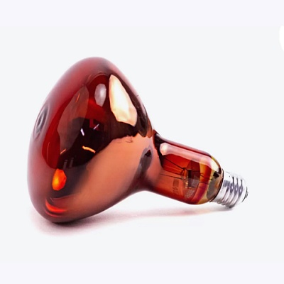 Лампа накаливания ИК зеркальная ИКЗК 250вт ЗК 220-250 E27 красная, Калашник