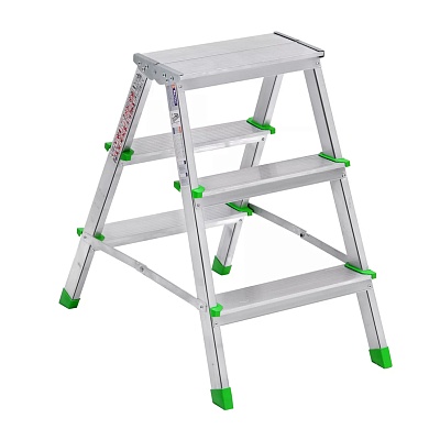 3103 Стремянка алюминиевая двусторонняя 3+3, Sarayli