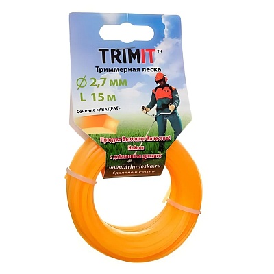 2,7мм Триммерная леска "ТРИМИТ" квадрат 15м