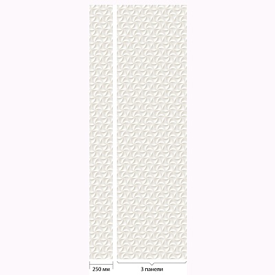 Панель ПВХ элегия белая 3-х сек. 3000*240*8мм 10шт/7,2м2/уп АПЛАСТ