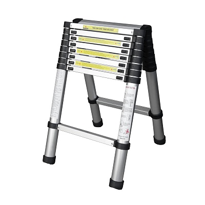Телескопическая лестница двойная из алюм. (2,0 м)