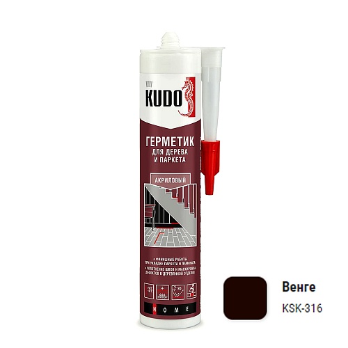 Герметик акриловый для дерева и паркета KUDO Венге 280мл KSK-316