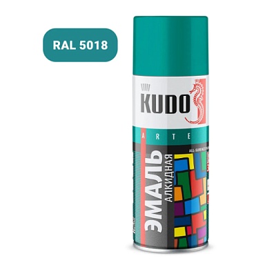 KU-1020 Эмаль унив. бирюзовая 520 мл, KUDO
