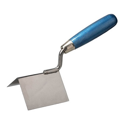 <0835> Кельма STAYER "PROFI", для внешних углов, нержавеющее полотно, деревянная рукоятка, 80*60мм