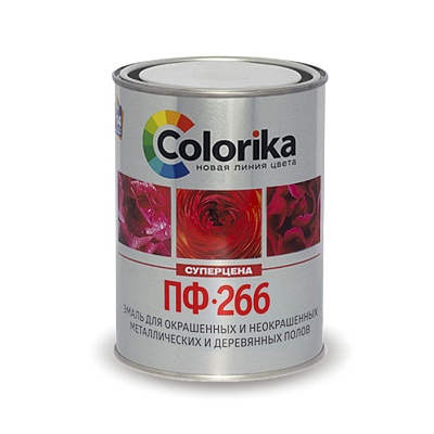 Эмаль ПФ-266 "Colorika" красно-коричневая 0.9 кг
