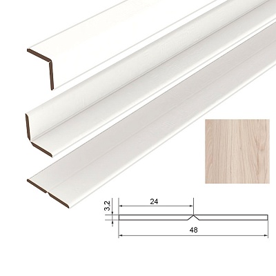 Уголок универсальный МДФ СОЮЗ "Классик" Дуб Альмерия 25х25х2600